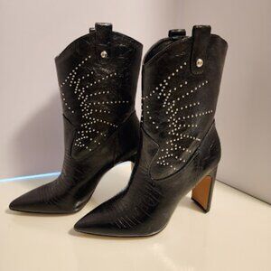 Jessica Simpson Black Studded Heeled Booties